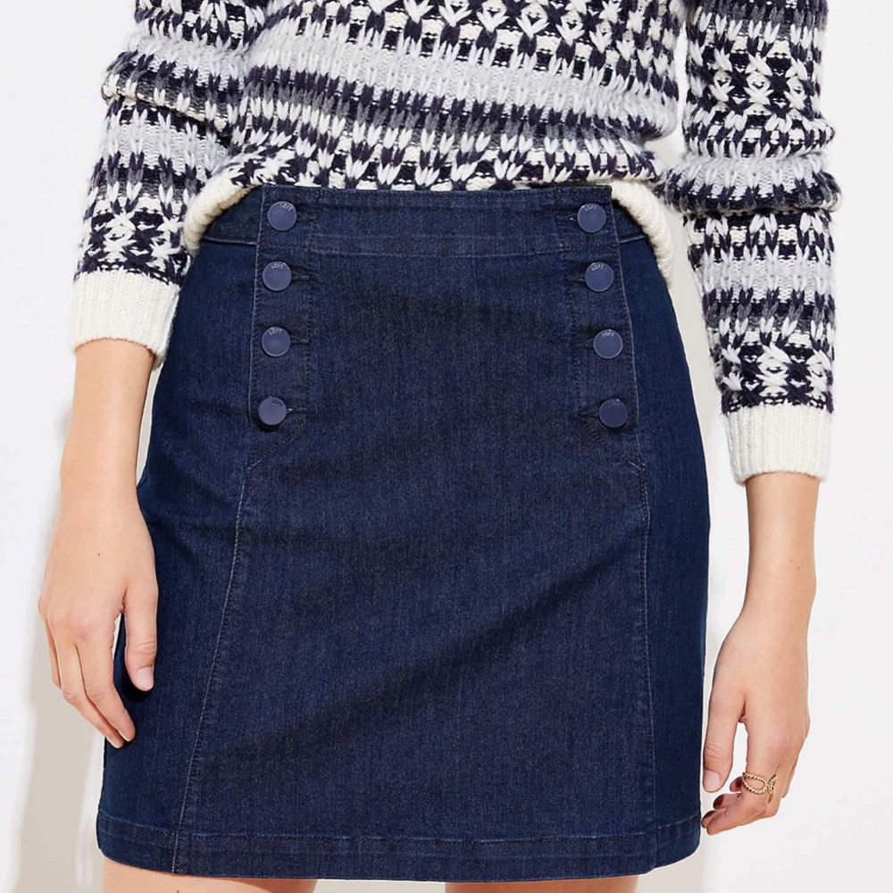 LOFT Denim Sailor Skirt